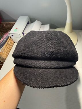 Burberry Black Textured Cap